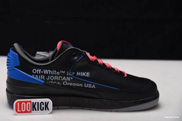 HYPE Low Off-White SP Jordan DJ4375-004 Blue Retro 2 Black 0729